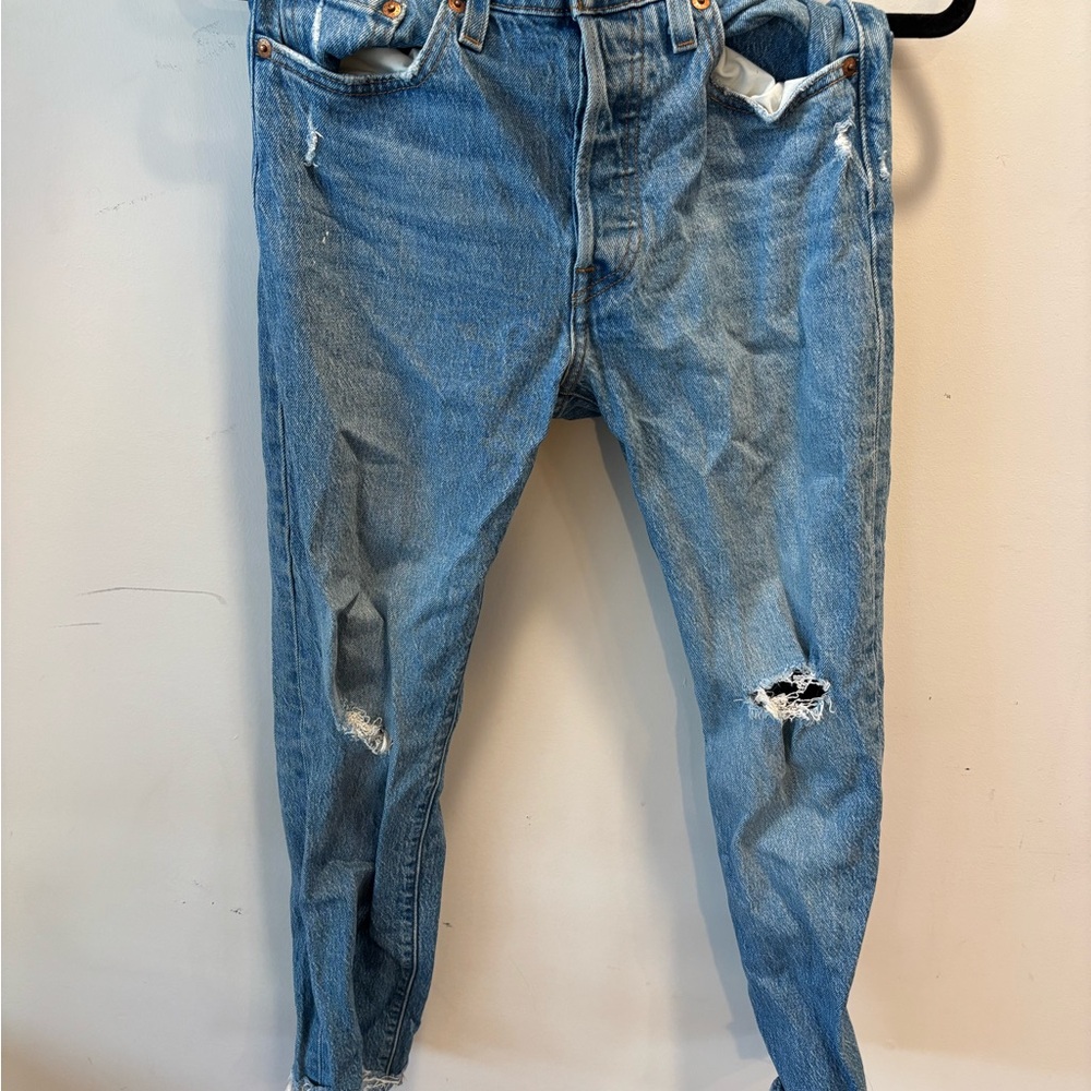 Women’s Levi 501 Light Blue Jeans